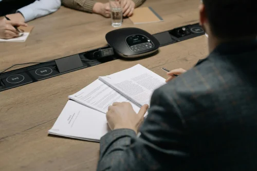 Desk With Power Docks